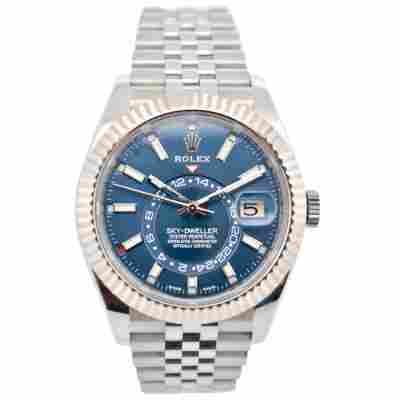 ROLEX SKY DWELLER 42 BLUE DIAL FULL SET 2021 JUBILEE AUTOMATIC REF: 326934