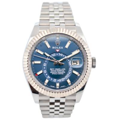 ROLEX SKY DWELLER 42 BLUE DIAL FULL SET 2021 JUBILEE AUTOMATIC REF: 326934
