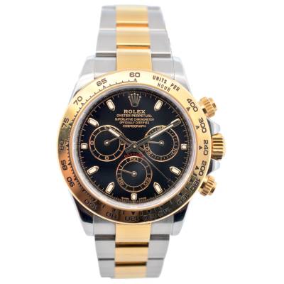 ROLEX DAYTONA COSMOGRAPH 40 TWO TONE BLACK DIAL FULL SET 2019 REF: 116503