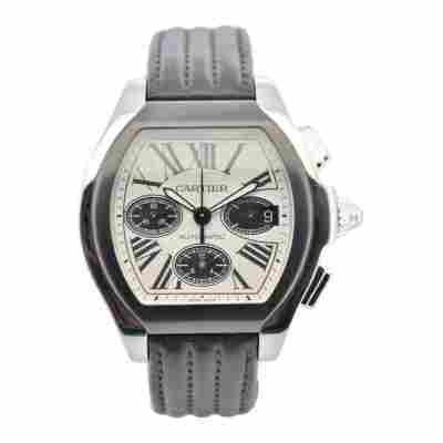 CARTIER ROADSTER CHRONOGRAPH 44X50MM STAINLESS STEEL BOX+PAPERS 2015 REF: 3405