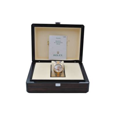 ROLEX DATEJUST 36 TWO TONE MOP DIAMOND DIAL JUBILEE 2004 REF: 116233 