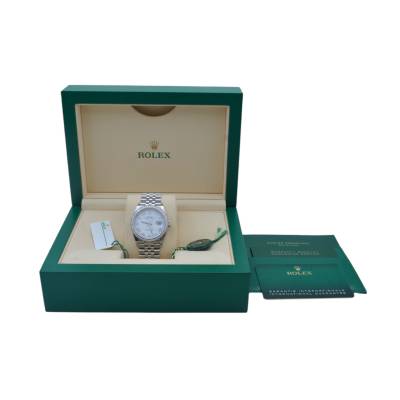 ROLEX DATEJUST DIAMONDS 36 AUTOMATIC STAINLESS STEEL JUBILEE BOX+PAPERS 2021 REF: 126284RBR