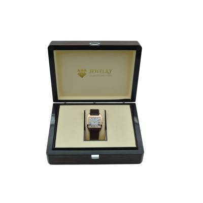 CARTIER SANTOS DUMONT 35X45MM ROSE GOLD SILVER DIAL MANUAL WINDING REF: 2650/W2006951
