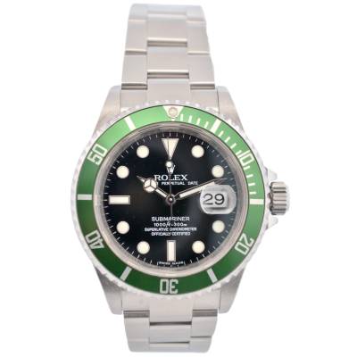 ROLEX SUBMARINER DATE KERMIT 40 STAINLESS STEEL OYSTER GREEN 2007 REF: 16610 T