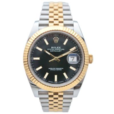 ROLEX DATEJUST 41 TWO TONE BLACK DIAL JUBILEE 2018 AUTOMATIC REF: 126333 
