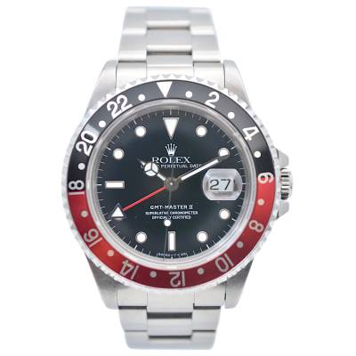 ROLEX GMT MASTER II COKE 40 OYSTERSTEEL BLACK&RED BEZEL 1994 AUTOMATIC REF: 16710