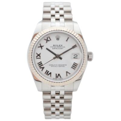 ROLEX DATEJUST 31 WHITE ROMAN DIAL STEEL JUBILEE 2019 AUTOMATIC REF: 178274 