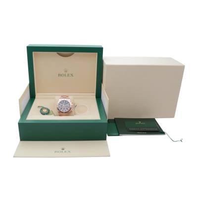 ROLEX DAYTONA COSMOGRAPH 40 EVEROSE GOLD BLACK DIAMOND DIAL BOX+PAPERS 2023 REF: 116505