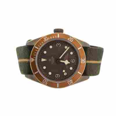 TUDOR BLACK BAY BRONZE HERITAGE 43MM BROWN DIAL AUTOMATIC REF: 79250BM