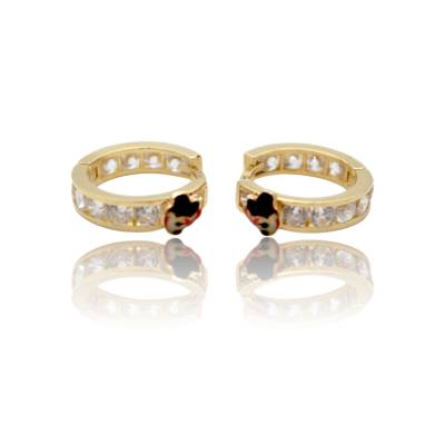 CERCEI ROTUNZI CU MINNIE MOUSE PENTRU COPII DIN AUR GALBEN 14K_131995