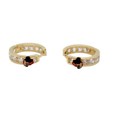 CERCEI ROTUNZI CU MINNIE MOUSE PENTRU COPII DIN AUR GALBEN 14K_131995