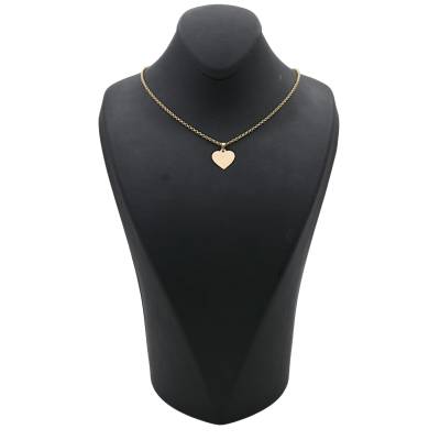 LANT SI PANDANT IN FORMA DE INIMA DIN AUR GALBEN 14K_131998