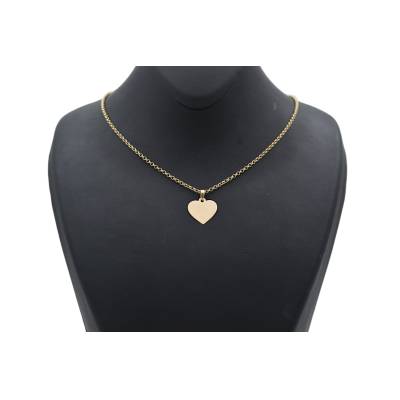 LANT SI PANDANT IN FORMA DE INIMA DIN AUR GALBEN 14K_131998