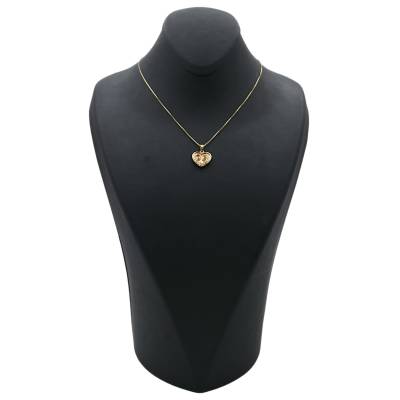 LANT SI PANDANT IN FORMA DE INIMA DIN AUR GALBEN 14K_132128