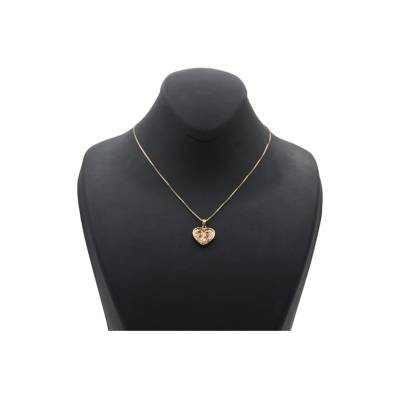 LANT SI PANDANT IN FORMA DE INIMA DIN AUR GALBEN 14K_132128