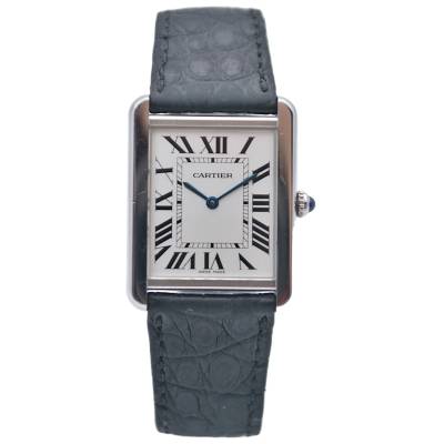 CARTIER TANK SOLO LARGE 27x34MM STAINLESS STEEL SILVER DIAL QUARTZ REF: W1018355 / 2715