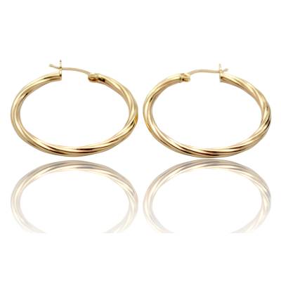 CERCEI ROTUNZI DIN AUR GALBEN 14K_132306