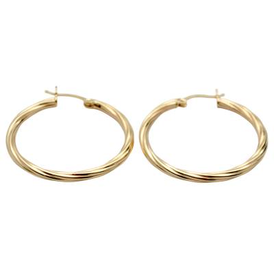 CERCEI ROTUNZI DIN AUR GALBEN 14K_132306