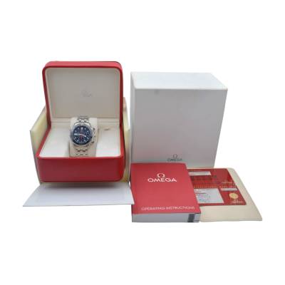 OMEGA SEAMASTER DIVER CHRONOGRAPH 41.5 BLUE DIAL STEEL BOX+PAPERS 2015 REF: 212.30.42.50.03.001