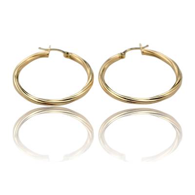 CERCEI ROTUNZI DIN AUR GALBEN 14K_132717