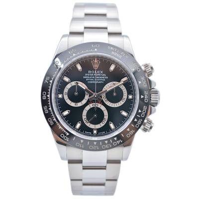 ROLEX DAYTONA COSMOGRAPH 40 BLACK CERAMIC OYSTER STEEL BOX+PAPERS 2017 REF: 116500LN