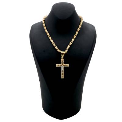 LANT SI PANDANT IN FORMA DE CRUCE DIN AUR 14K_131374