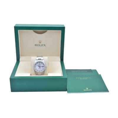 ROLEX DATEJUST 36 AUTOMATIC OYSTER STEEL MOP DIAL DIAMONDS 2009 REF: 116244