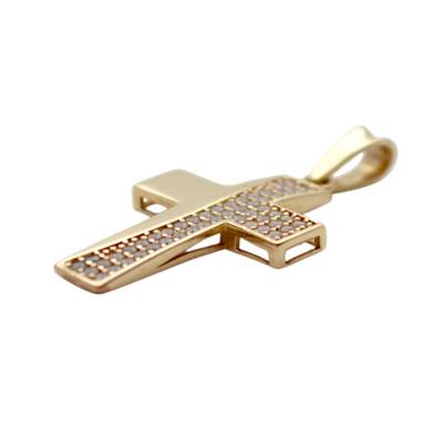 PANDANT IN FORMA DE CRUCE DIN AUR GALBEN 14K_131489