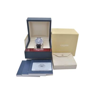 LONGINES ADMIRAL CHRONOGRAPH 42 STEEL BLACK DIAL BOX+PAPERS 2018 REF: L3.666.4