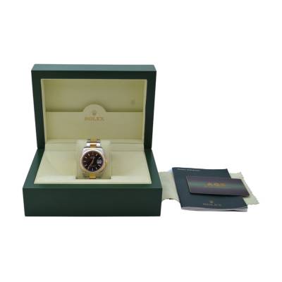 ROLEX DATEJUST ROULETTE 36 TWO TONE BLACK DIAL OYSTER 2003 REF: 116233