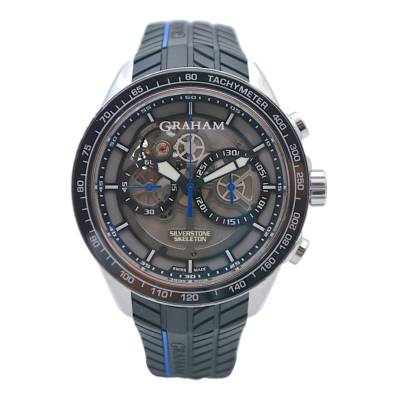 GRAHAM SILVERSTONE RS SKELETON 48 AUTOMATIC STAINLESS STEEL SILVER DIAL BOX ONLY REF: 2STAC3.B01A.K91F