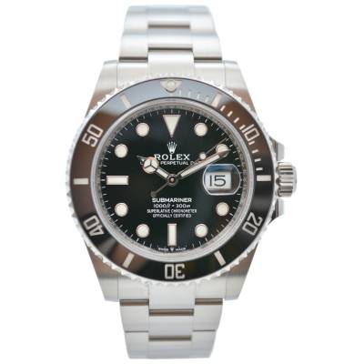 ROLEX SUBMARINER DATE 41 BLACK DIAL CERAMIC OYSTER STEEL FULL SET 2021 REF: 126610LN