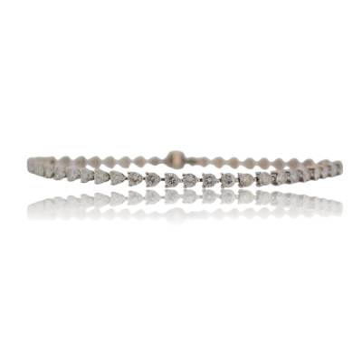 BRATARA TENIS AUR ALB 18K CU DIAMANTE NATURALE_118382