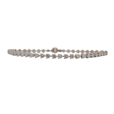 BRATARA TENIS AUR ALB 18K CU DIAMANTE NATURALE_118382