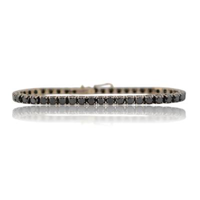 BRATARA TENIS AUR GALBEN 18K CU DIAMANTE NATURALE NEGRE_118381