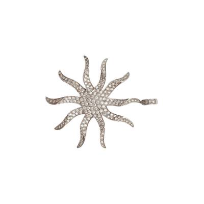 PANDANT DIN AUR ALB 18K CU DIAMANTE NATURALE