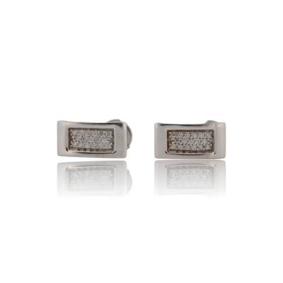 CERCEI AUR ALB 18K CU DIAMANTE_117954
