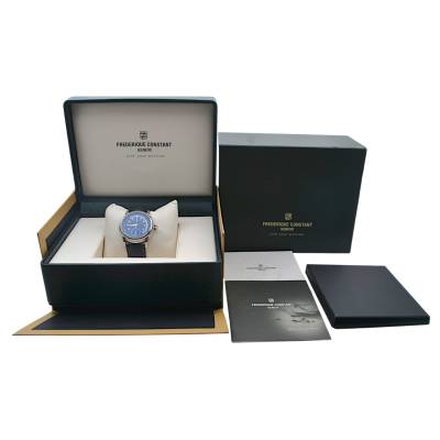 FREDERIQUE CONSTANT CLASSIC WORLDTIMER 42MM BLUE DIAL NEW 2022 REF: FC.718NWM4M6