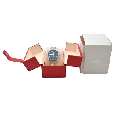 OMEGA SEAMASTER AQUA TERRA MASTER CHRONOMETER 38 STEEL BLUE DIAL REF: 220.10.38.20.03.001