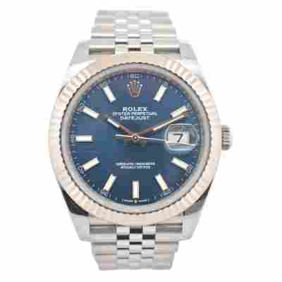 ROLEX DATEJUST 41 BLUE DIAL STAINLESS STEEL FULL SET 2023 JUBILEE REF: 126334