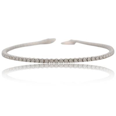 BRATARA TENIS DIN AUR ALB 18K CU DIAMANTE NATURALE_125760