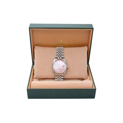 ROLEX DATEJUST 36 PINK DIAL STAINLESS STEEL JUBILEE 1991 AUTOMATIC REF: 16234