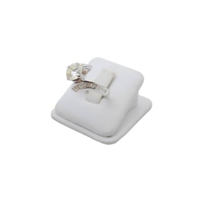 INEL DE LOGODNA DIN AUR ALB 18K CU DIAMANTE NATURALE