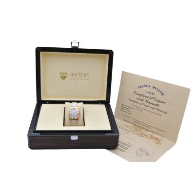 FRANCK MULLER CINTREE CURVEX 29 ROSE GOLD SILVER ARABIC DIAL QUARTZ 2013 REF: 7502 QZ