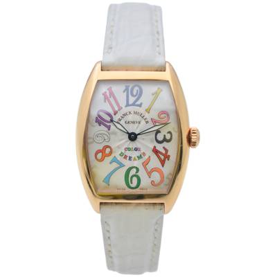 FRANCK MULLER CINTREE CURVEX 29 ROSE GOLD SILVER ARABIC DIAL QUARTZ 2013 REF: 7502 QZ