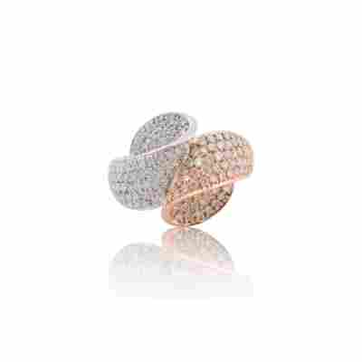 INEL DIN AUR ALB SI ROZ 18K CU DIAMANTE NATURALE_125696