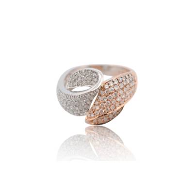 INEL DIN AUR ALB SI ROZ 18K CU DIAMANTE NATURALE_125696