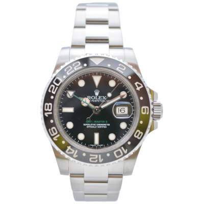 ROLEX GMT MASTER II 40 BLACK DIAL CERAMIC OYSTER STEEL AUTOMATIC REF: 116710LN