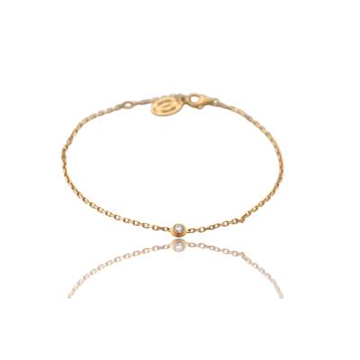 BRATARA CARTIER D'AMOUR MINI DIN AUR GALBEN 18K CU DIAMANT FULL SET