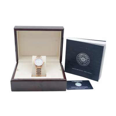 LONGINES LYRE 30MM STAINLESS STEEL WHITE ROMAN DIAL BOX+PAPERS 2022 REF: L4.361.1.11.7